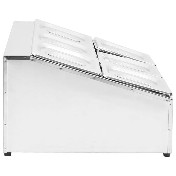 vidaXL Držač Gastronorm za 6 posuda GN 1/6 od nehrđajućeg čelika