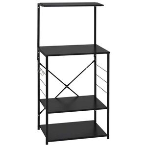 vidaXL Ormarić za mikrovalnu pećnicu crni 60 x 39,6 x 123 cm drveni