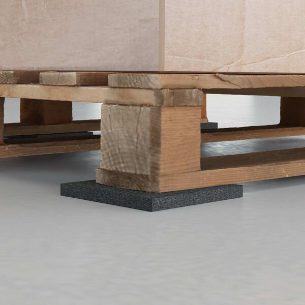 vidaXL Gumeni jastučić Crna Guma