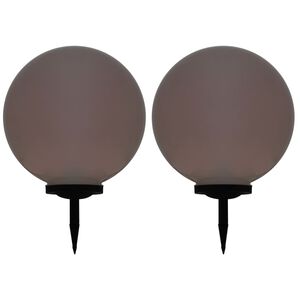 vidaXL Vanjske solarne svjetiljke 2 kom LED kuglaste 50 cm RGB