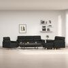 vidaXL 4-dijelni set sofa s jastucima crni od tkanine
