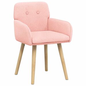 vidaXL Trpezarijske stolice 2 pcs Boucl&eacute; Ružičasta 59 x 57 x 85 cm