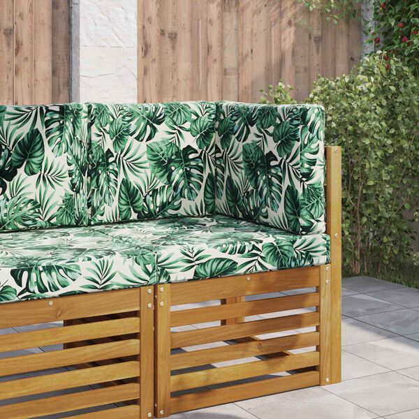 vidaXL Jastuk za vanjsku sofU 3 pcs Uzorak lista Poliester