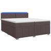 vidaXL Boxspring krevet s madracem Tamno smeđa 200 x 200 cm Tkanina