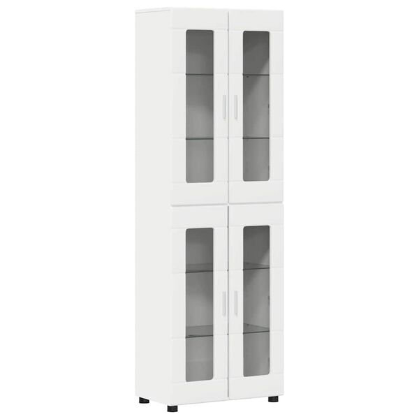vidaXL Highboard s policom Bijelo 60 x 35 x 182 cm Konstruirano drvo