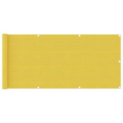 vidaXL Balkonski zastor žuti 75 x 400 cm HDPE