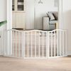 vidaXL Vrata za pse s 3 panela sklopiva bijela 150 cm od drva topole