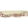 vidaXL Set vanjskih sofa s jastukom 8 pcs Prirodna i krem