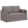 vidaXL Sofa 2 pcs Sivo-smeđa 139 x 78 x 80 cm tkanina