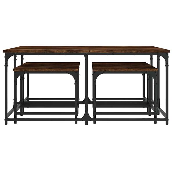 vidaXL Uklapajući stolići za kavu 5 kom boja hrasta konstruirano drvo