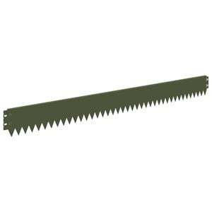 vidaXL Ograda oko Travnjaka 10 pcs 103 x 10 cm Čelik Maslinastozelena