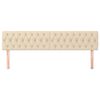 vidaXL Uzglavlja krem 200x7x78/88 cm od tkanine