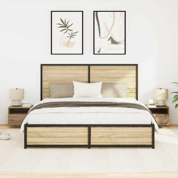 vidaXL Noćni ormar s ladicama 2 pcs Umjetnički hrast 40 x 39 x 37 cm