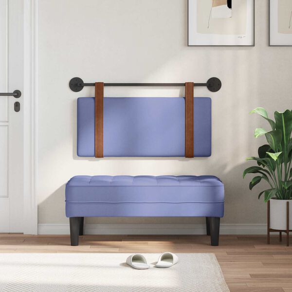 vidaXL Držeće uzglavlje Zidne Traper plava 90 x 55 x 5 cm Antikni PU