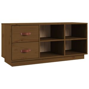 vidaXL Klupa za cipele boja meda 100 x 34 x 45 cm od masivne borovine