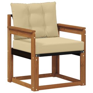 vidaXL Vanjski kauč Čvrsto drvo akacije i Textilene Prirodna