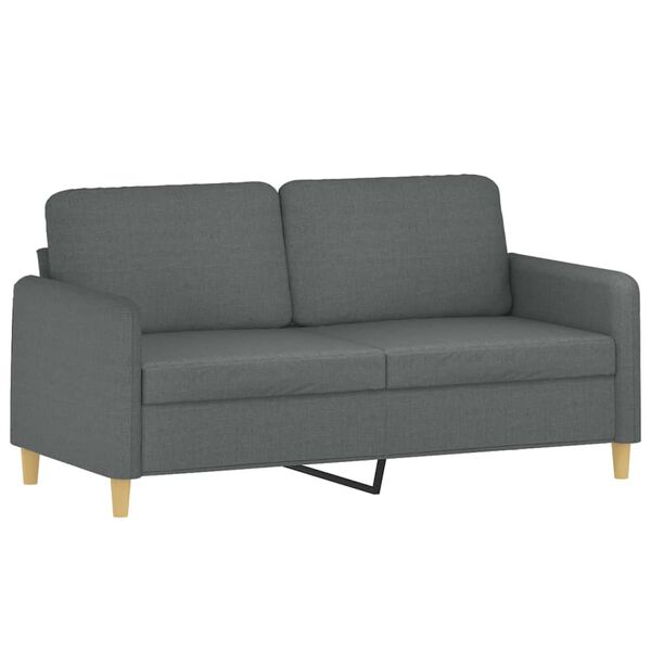 vidaXL 3-dijelni set sofa s jastucima tamnosivi od tkanine
