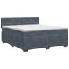 vidaXL Boxspring krevet s madracem Tamnosiva 200 x 200 cm Bar&scaron;un