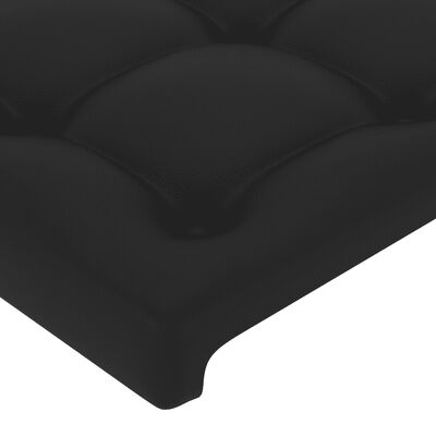 vidaXL Krevet s oprugama i madracem crni 180 x 200 cm od umjetne kože
