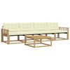 vidaXL Set vanjskih sofa 5 kom. Bijela i krem