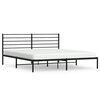 vidaXL Metalni okvir za krevet s uzglavljem crni 193x203 cm