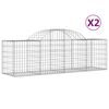 vidaXL Lučne gabionske ko&scaron;are 2 kom 200x50x60/80 cm pocinčano željezo
