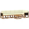 vidaXL Set vanjskih sofa 7 kom. Prirodna i krem Poliester