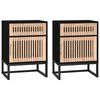 vidaXL Noćni ormarići 2 kom crni 40 x 30 x 55,5 cm od drva i željeza