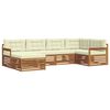vidaXL Set vanjskih sofa 6 kom. Prirodna i krem