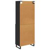 vidaXL Highboard Crni hrast 69,5 x 34 x 180 cm Konstruirano drvo