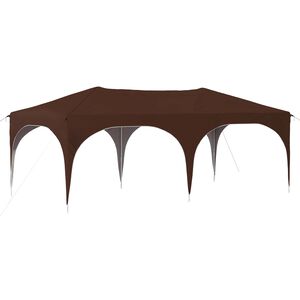vidaXL Rastezljivi &scaron;ator za zabave Smeđa 575 x 288 x 245 cm