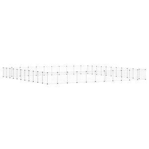 vidaXL Kavez za ljubimce s 44 panela i vratima crni 35 x 35 cm čelični