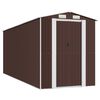 vidaXL Vrtno spremi&scaron;te tamnosmeđe 192x523x223 cm pocinčani čelik