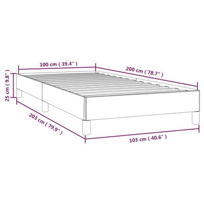 vidaXL Okvir za krevet krem 100x200 cm od tkanine