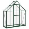 vidaXL Staklenik s okvirom zeleni 169 x 58 x 195 cm aluminijski