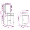 vidaXL Toaletni stol 2 pcs Smeđa 50 x 41 x 135 cm Konstruirano drvo