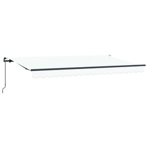 vidaXL Skrovita tenda Bijelo 400 x 200 cm tkanina