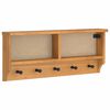 vidaXL Zidna vje&scaron;alica za kapute SANDNES 87x12x35 cm Masivno drvo bor