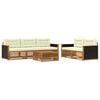 vidaXL Set vanjskih sofa 6 kom. Prirodna i krem
