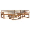 vidaXL Set vanjskih sofa 5 pcs Prirodna Čvrsto drvo akacije