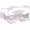 vidaXL Sjedeća garnitura za vrt s jastukom 9 pcs Bež poliratan
