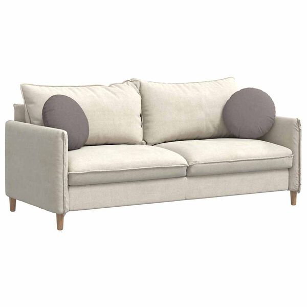 vidaXL Jastučići za sjedenje 2 pcs Sivo-smeđa Ø40 x 13 cm tkanina