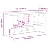 vidaXL Vje&scaron;alica za kapute na zidu Zidne sonoma hrast 50 x 16 x 26 cm