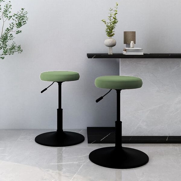 vidaXL Blagovaonske stolice 2 kom tamnozelene bar&scaron;unaste