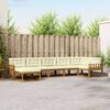 vidaXL Set vanjskih sofa s jastukom 7 pcs Prirodna i krem