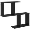 vidaXL Polica na zidu Crni hrast 60 x 12 x 50,5 cm Konstruirano drvo
