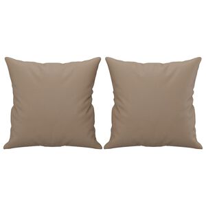 vidaXL Ukrasni jastuci 2 kom boja cappuccina 40x40 cm od umjetne kože