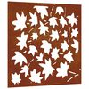 vidaXL Vrtni zidni ukras 55x55 cm čelik CORTEN uzorak javorovog li&scaron;ća