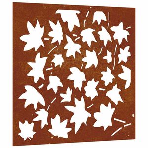 vidaXL Vrtni zidni ukras 55x55 cm čelik CORTEN uzorak javorovog li&scaron;ća