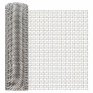 vidaXL Mrežna tkanina 40 x 1000 cm 6 Mesh Nehrđajući čelik 201 Srebrna